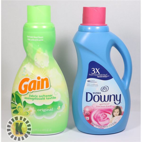 BAG OF FABRIC SOFTENER INCLUDES DOWNY AND GAIN