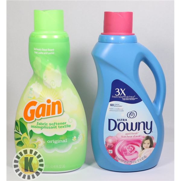 BAG OF FABRIC SOFTENER INCLUDES DOWNY AND GAIN