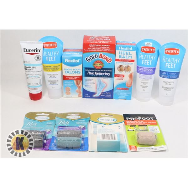BAG OF ASSORTED FOOT CARE SUPPLIES