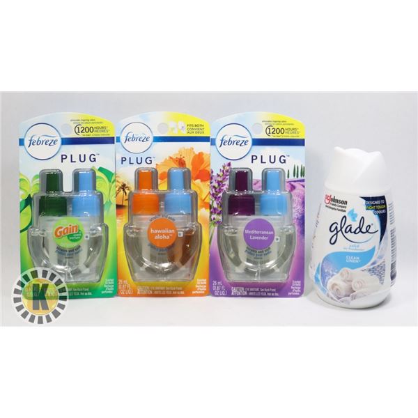 BAG OF ASSORTED AIR FRESHENERS INCLUDES FEBREZE