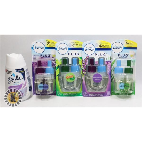 BAG OF ASSORTED AIR FRESHENERS INCLUDES FEBREZE