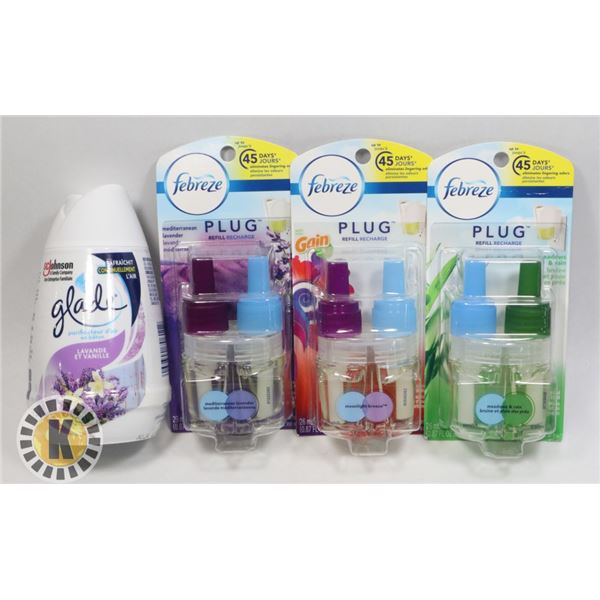 BAG OF ASSORTED AIR FRESHENERS INCLUDES FEBREZE