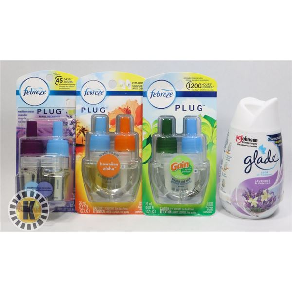 BAG OF ASSORTED AIR FRESHENERS INCLUDES FEBREZE
