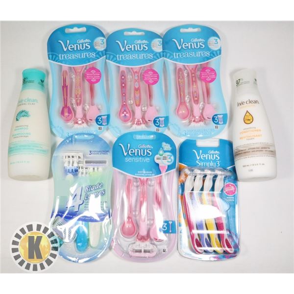 BAG OF ASSORTED RAZORS