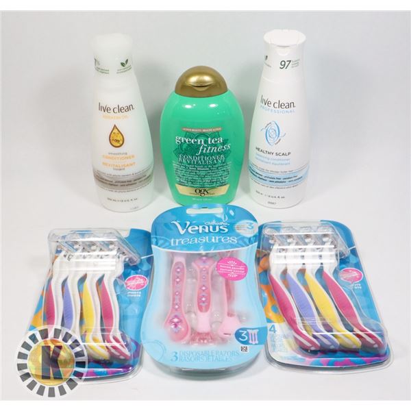 BAG OF ASSORTED RAZORS