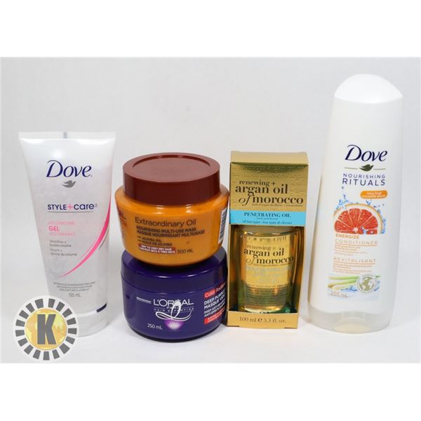 BAG OF ASSORTED HAIR PRODUCTS