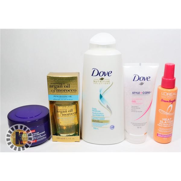 BAG OF ASSORTED HAIR PRODUCTS
