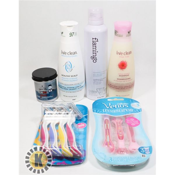 BAG OF ASSORTED HAIR PRODUCTS