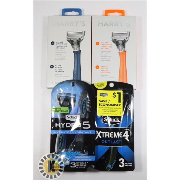 BAG OF ASSORTED RAZORS