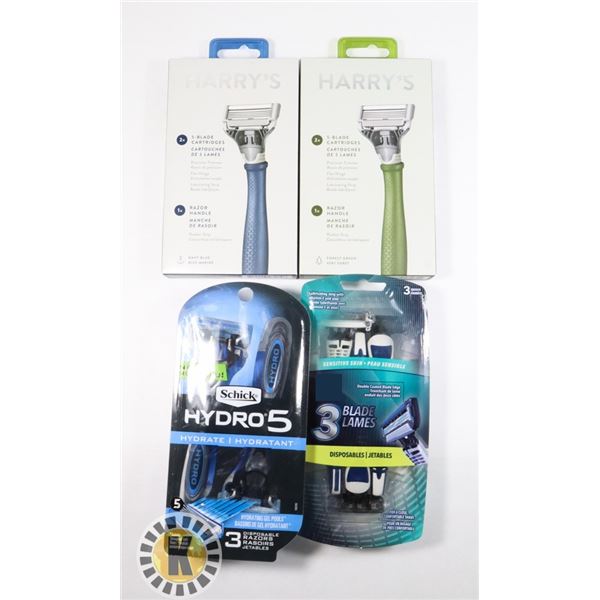 BAG OF ASSORTED RAZORS