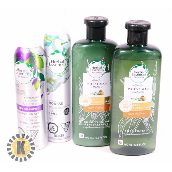 BAG OF ASSORTED HERBAL ESSENCES HAIR PRODUCTS