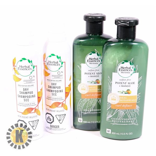 BAG OF ASSORTED HERBAL ESSENCES HAIR PRODUCTS