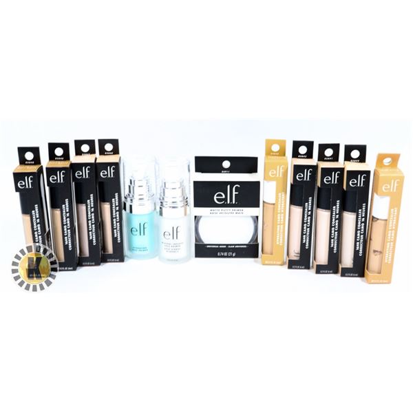 BAG OF ASSORTED ELF COSMETICS SUPPLIES