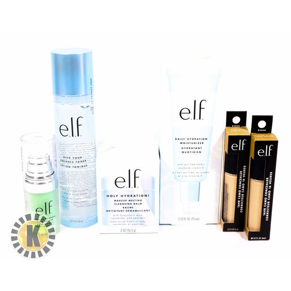 BAG OF ASSORTED ELF COSMETICS SUPPLIES