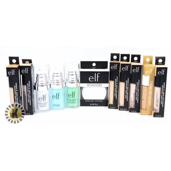 BAG OF ASSORTED ELF COSMETICS SUPPLIES