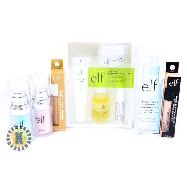 BAG OF ASSORTED ELF COSMETICS SUPPLIES