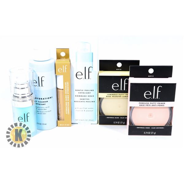 BAG OF ASSORTED ELF COSMETICS SUPPLIES