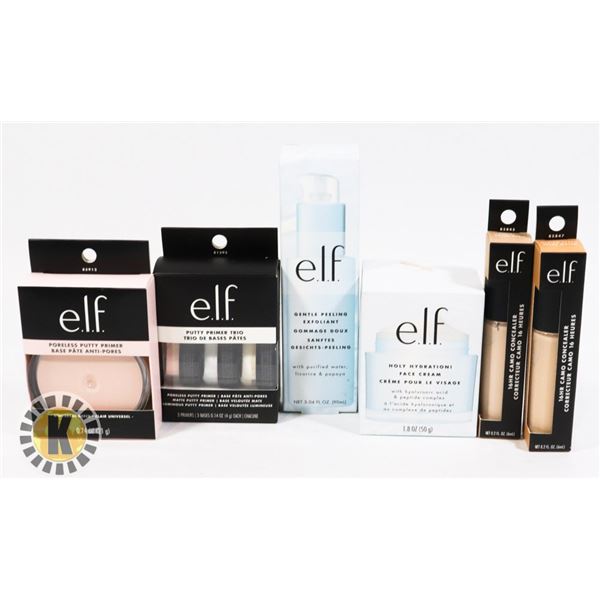 BAG OF ASSORTED ELF COSMETICS SUPPLIES