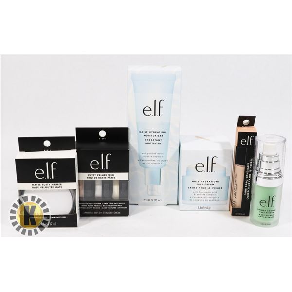 BAG OF ASSORTED ELF COSMETICS SUPPLIES