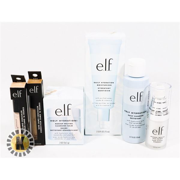 BAG OF ASSORTED ELF COSMETICS SUPPLIES