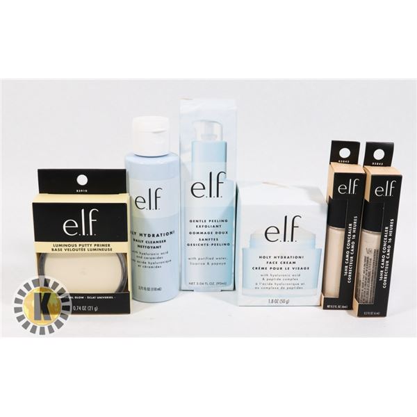 BAG OF ASSORTED ELF COSMETICS SUPPLIES