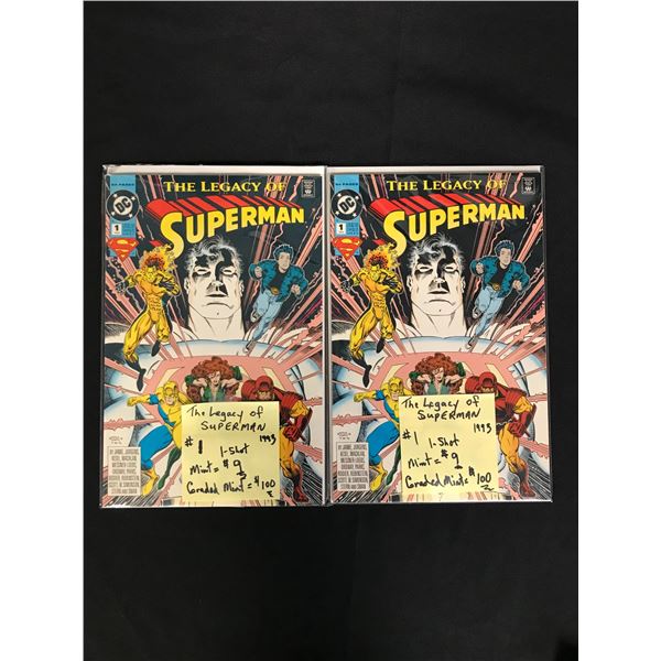 2 X THE LEGACY OF SUPERMAN #1 (DC COMICS) 1993