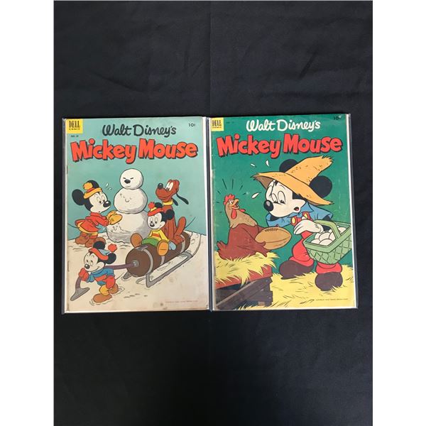 VINTAGE MICKEY MOUSE COMIC BOOK LOT (DELL COMICS)