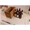 Image 1 : wooden box with vintage beer bottles