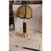 Image 1 : wooden candlestick style lamp with shade