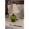 Image 1 : green glass retro lamp with shade