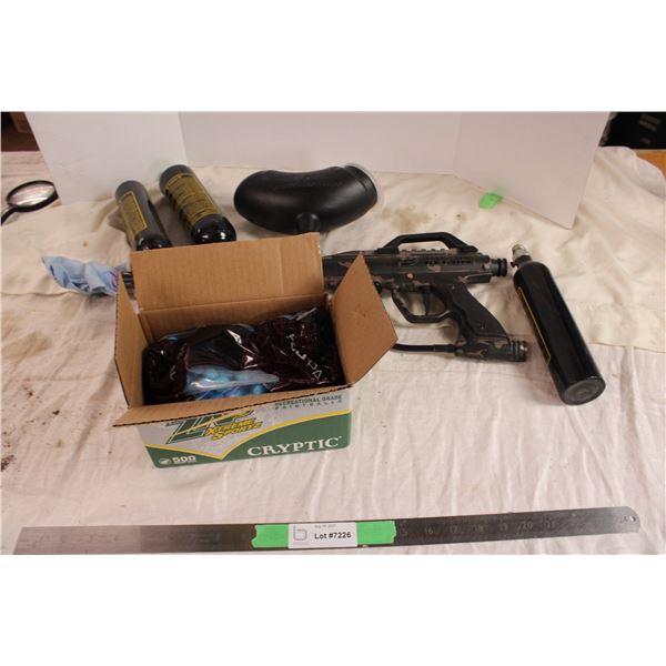 paintball gun with accessories