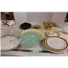 Image 1 : lot of glassware, serving plate, ash tray, misc