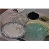 Image 4 : lot of glassware, serving plate, ash tray, misc