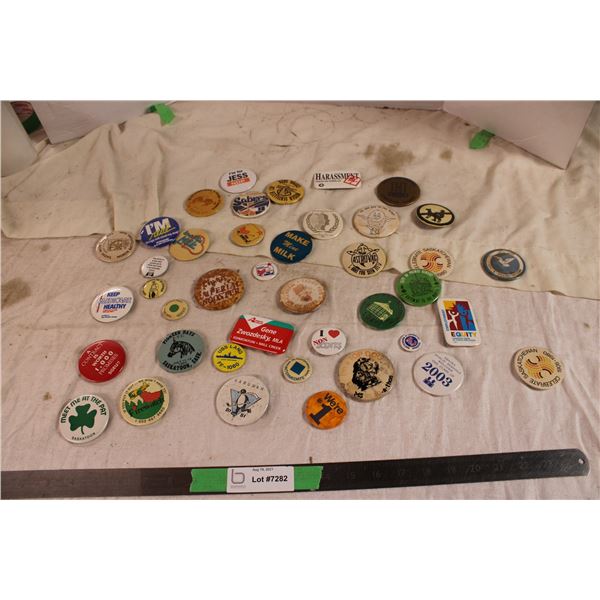 lot of pinback buttons