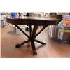 Image 2 : Wooden Round Dining Room Table - 47" diameter, 30" tall (can be disassembled)