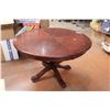 Image 3 : Wooden Round Dining Room Table - 47" diameter, 30" tall (can be disassembled)