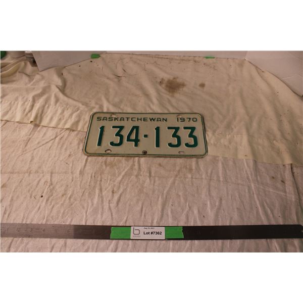 1970 Sask license plate