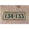 Image 2 : 1970 Sask license plate