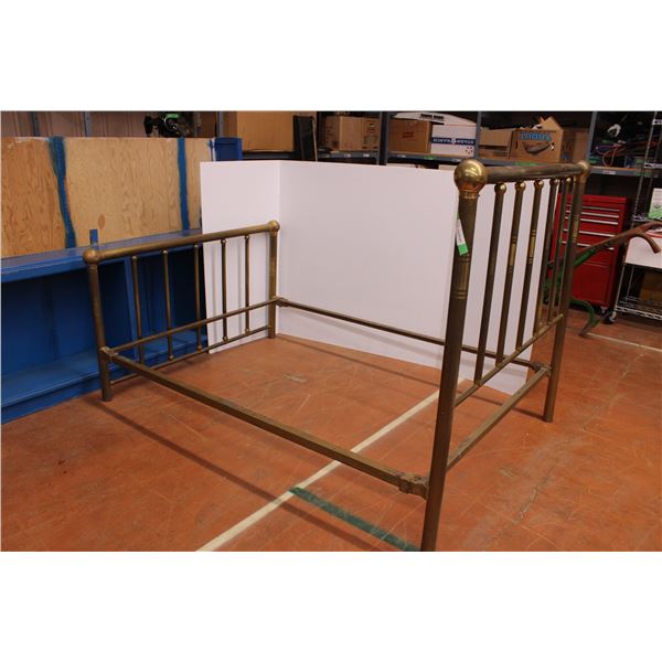 brass headboard, footboard, and frame 54x74