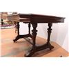 Image 3 : wooden dining room table with glass top 39"x50" 38"x38"