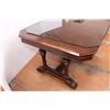 Image 5 : wooden dining room table with glass top 39"x50" 38"x38"