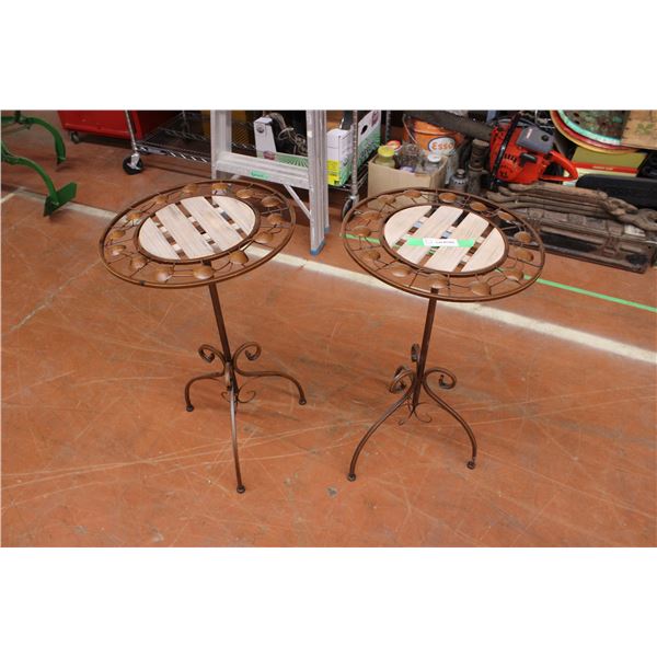 2 plant stands 27"tall 16" diameter