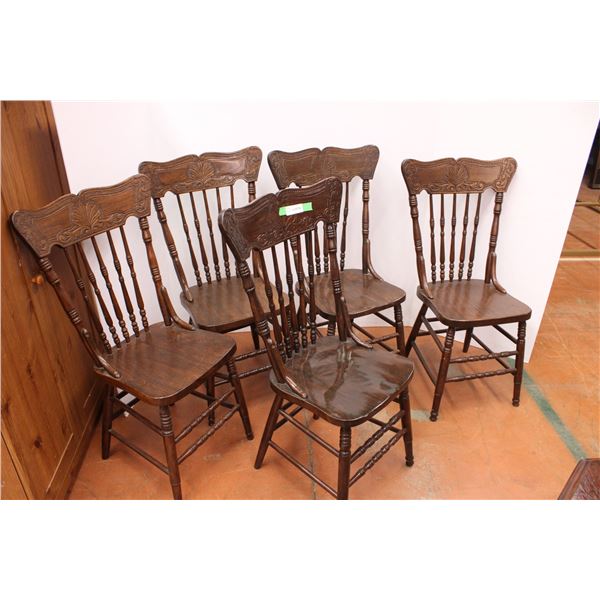 5X The Money - Vintage Wooden Dining Chairs