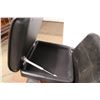 Image 7 : black leather office chair with footstool
