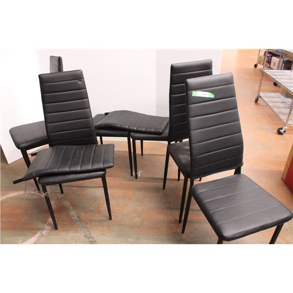 6 black chairs