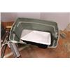 Image 2 : 2 plastic totes paint mixer paint trays misc