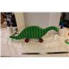 Image 1 : wooden snake dinosaur 32" long