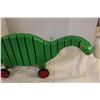 Image 2 : wooden snake dinosaur 32" long