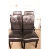 Image 1 : 4 (vinyl or Leather) upholdstered chairs
