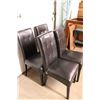 Image 3 : 4 (vinyl or Leather) upholdstered chairs